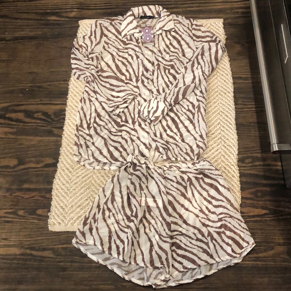 Zebra swim cover set